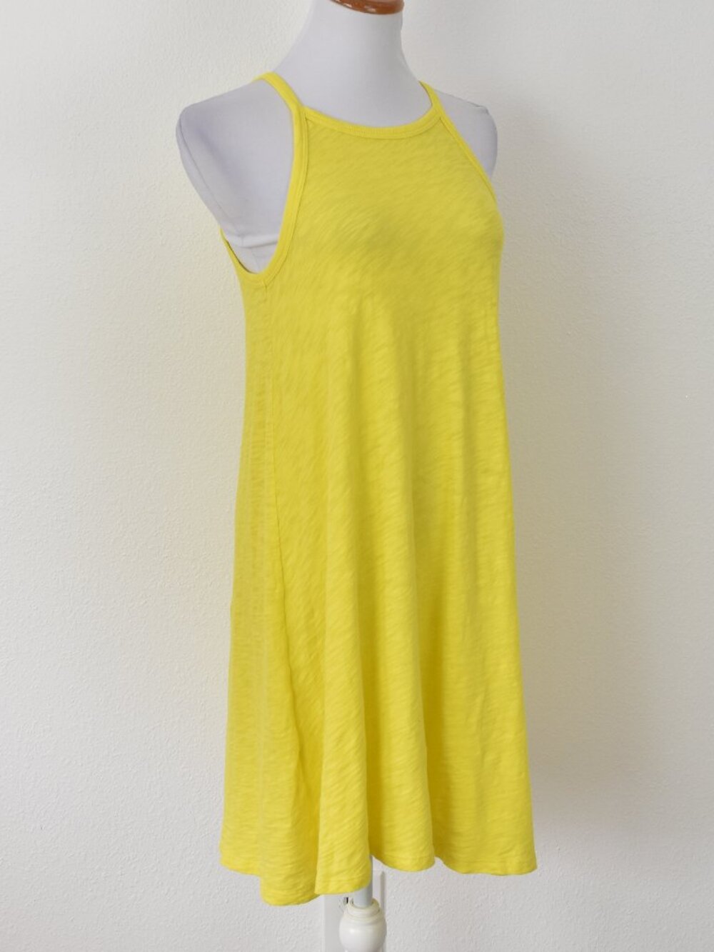 ATM Slub Jersey High Neck Tank Dress Lemonade - M - Picture 8 of 9